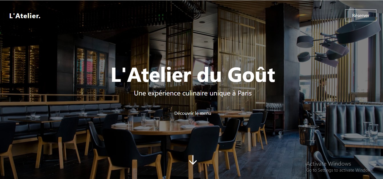 Screenshot of website design with +30% bookings increase