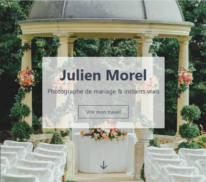 Screenshot of website design with +25% visits increase